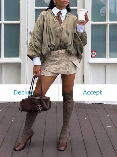 Satin Bubble Shirt Jacket