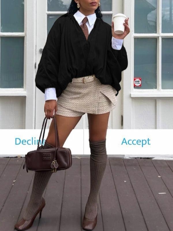 Satin Bubble Shirt Jacket