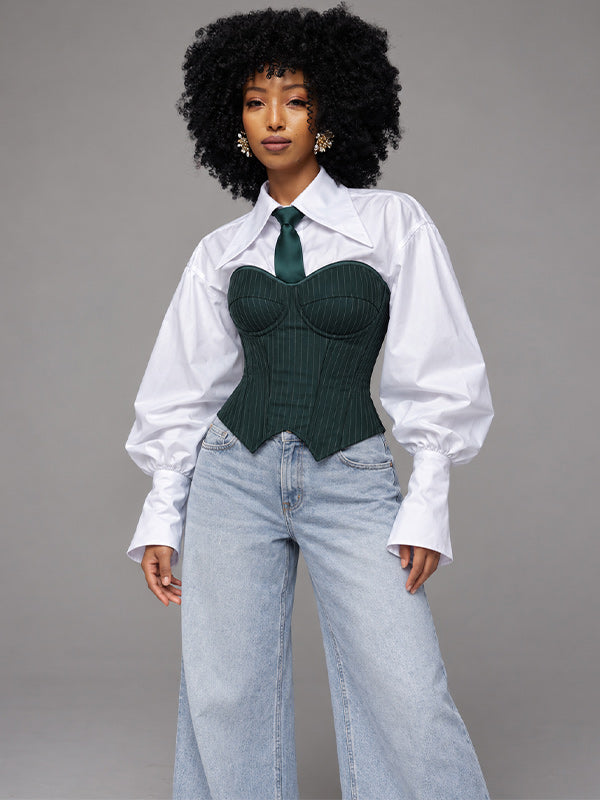 Stripe Corset Top