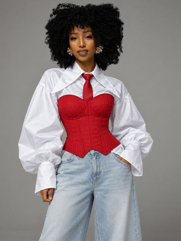 Stripe Corset Top