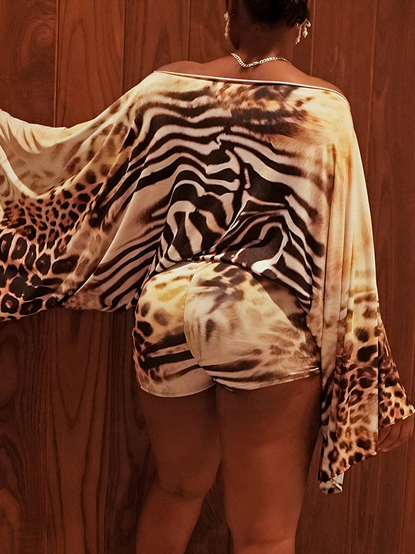 Leopard Off-Shoulder Romper