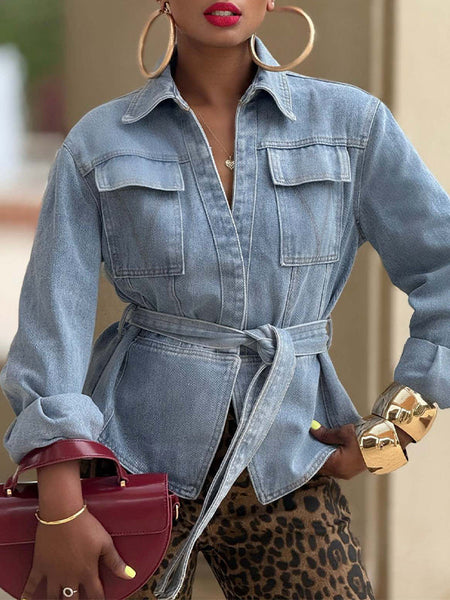 Tied Denim Jacket