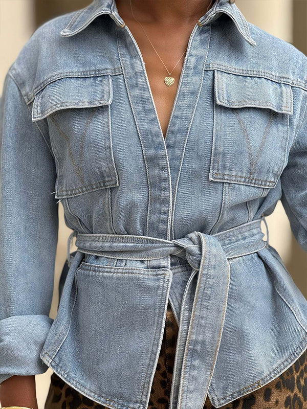 Tied Denim Jacket