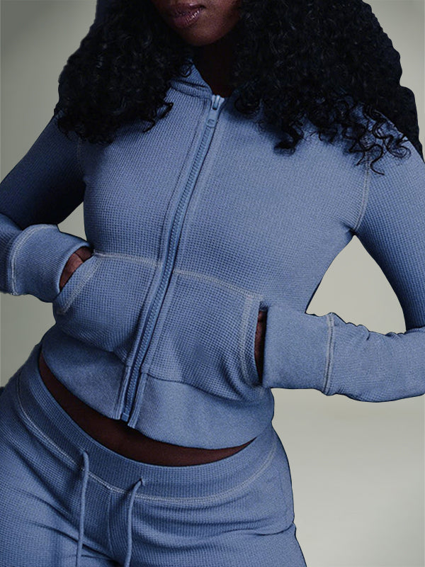 Zip-Front Hoodie & Pants Set