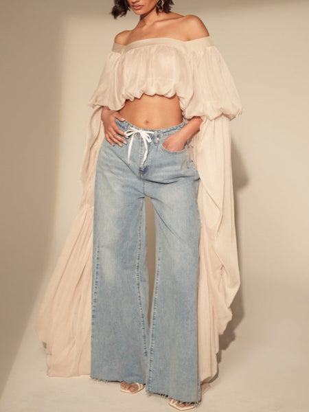 Square-Neck Draped Top