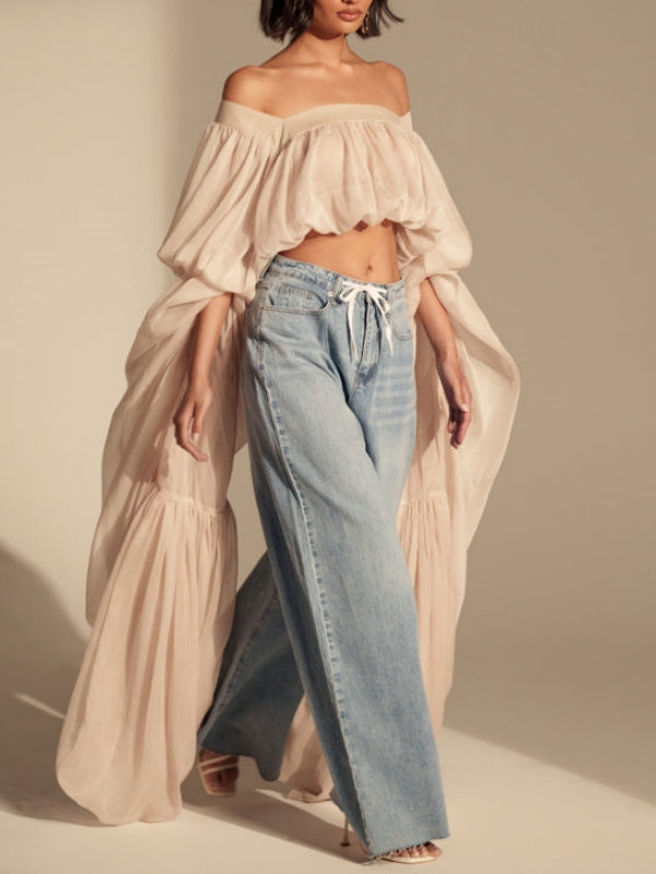 Square-Neck Draped Top