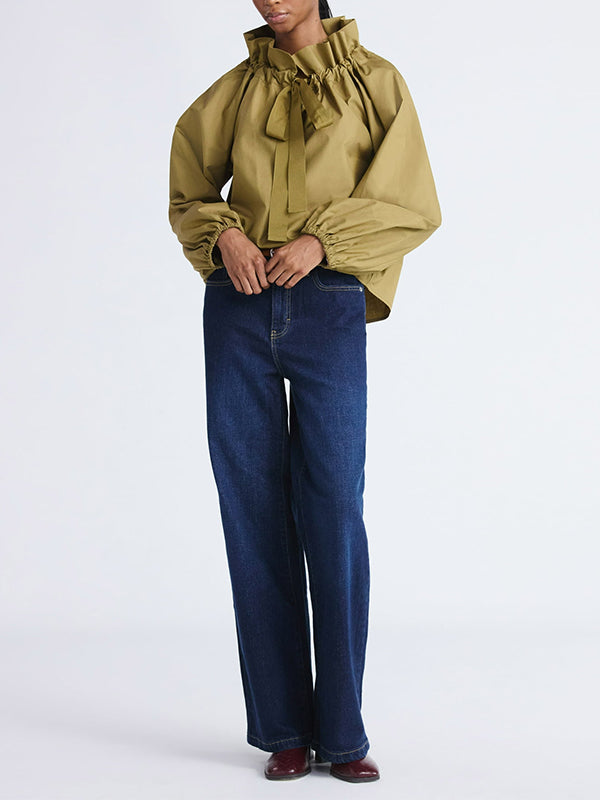 Drawstring Frilled Top