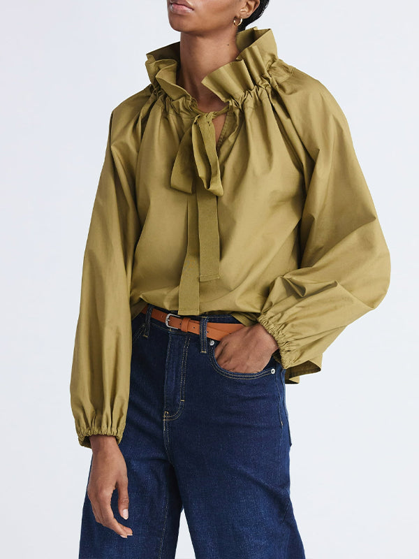 Drawstring Frilled Top