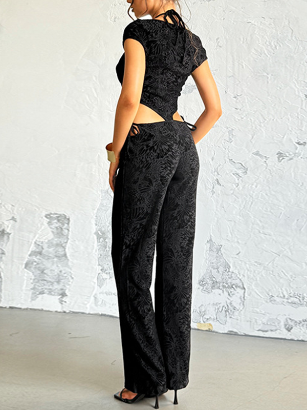 Halter Cutout Jumpsuit