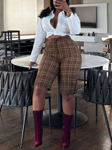 Plaid Bermuda Shorts