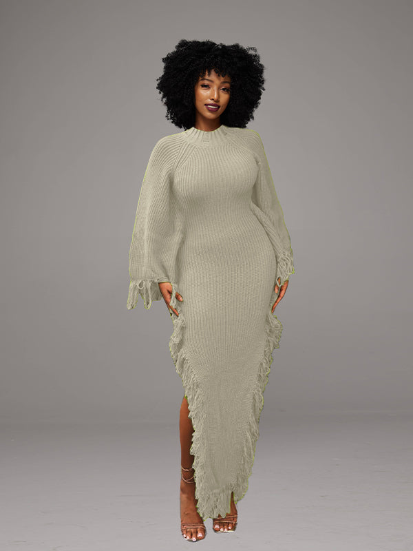 Fringe Knit Dress