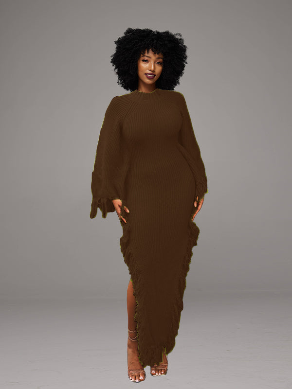 Fringe Knit Dress