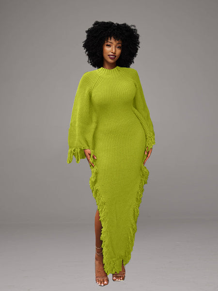 Fringe Knit Dress