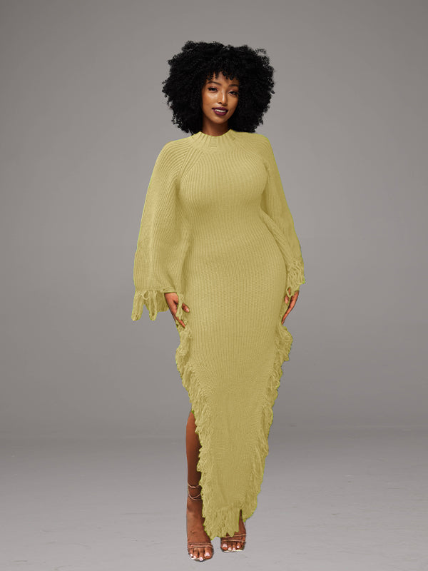 Fringe Knit Dress