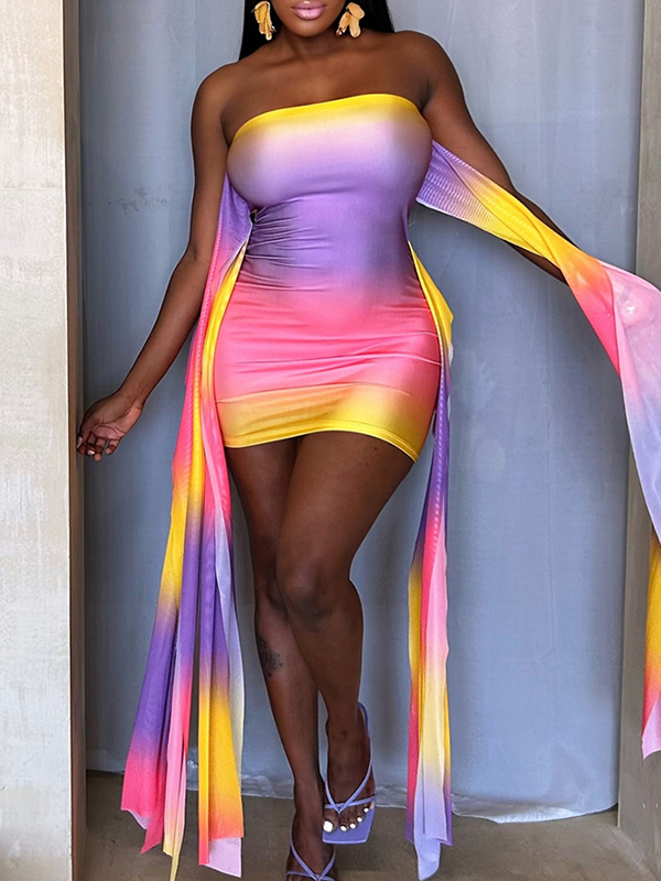 Draped Strapless Dress