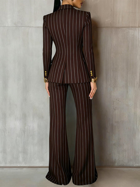 Stripe Blazer & Pants Set
