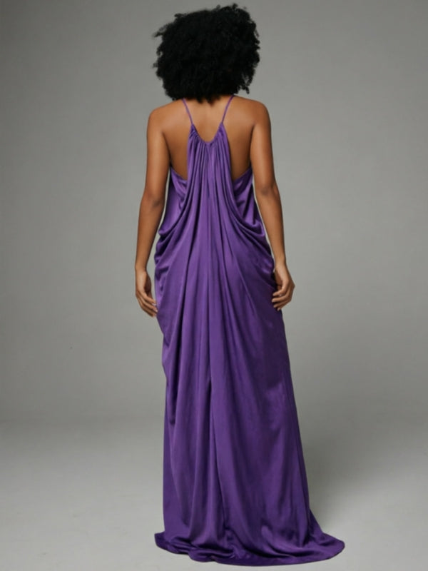 Ruched Sleeveless Maxi Dress