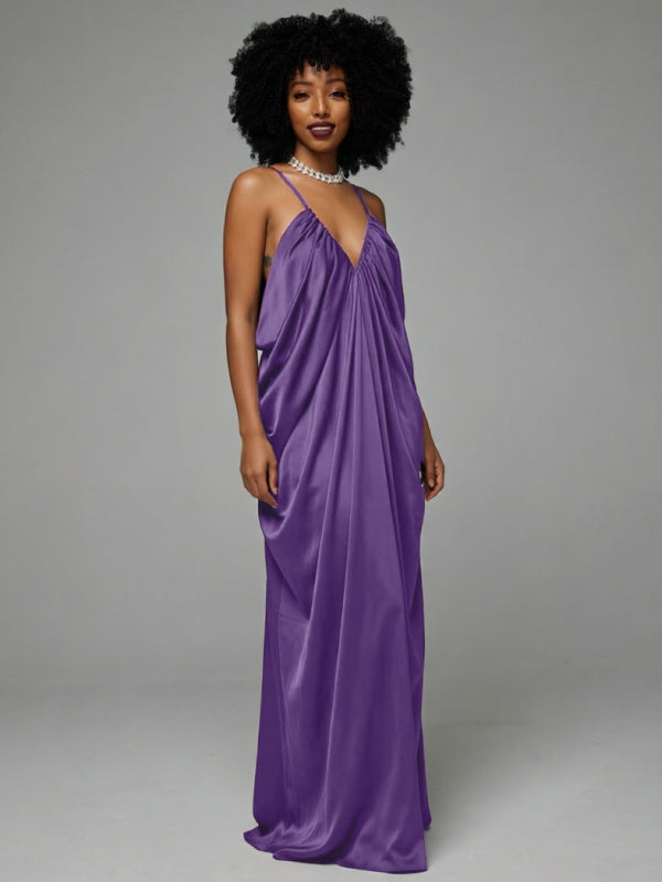 Ruched Sleeveless Maxi Dress