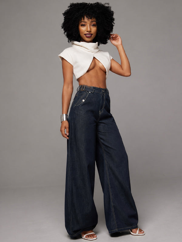 Solid Hoodie Crop Top