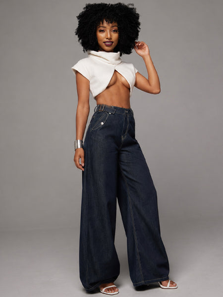 Solid Hoodie Crop Top