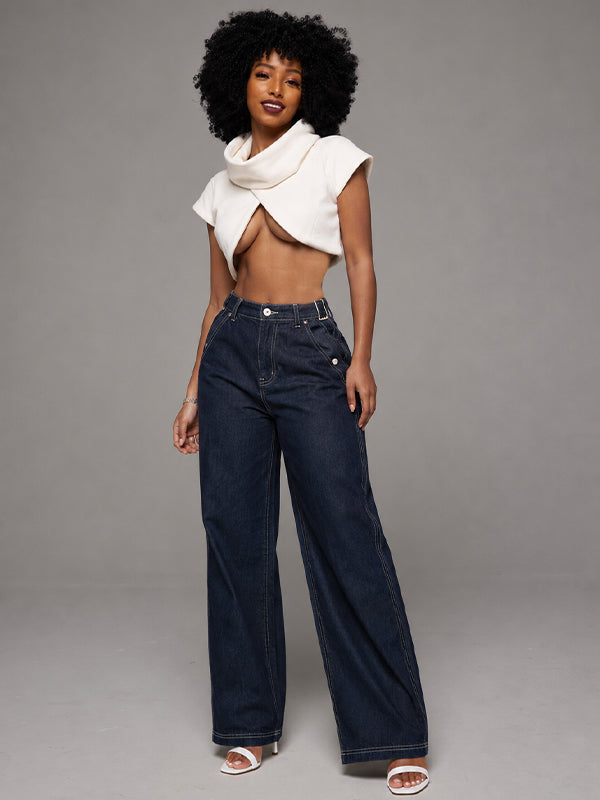 Solid Hoodie Crop Top