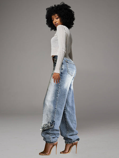 Asymmetric Overlap Jeans