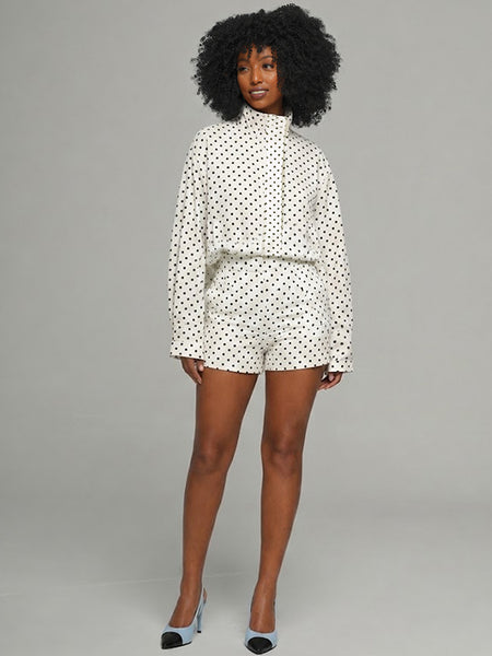 Dot Jacket & Shorts Set