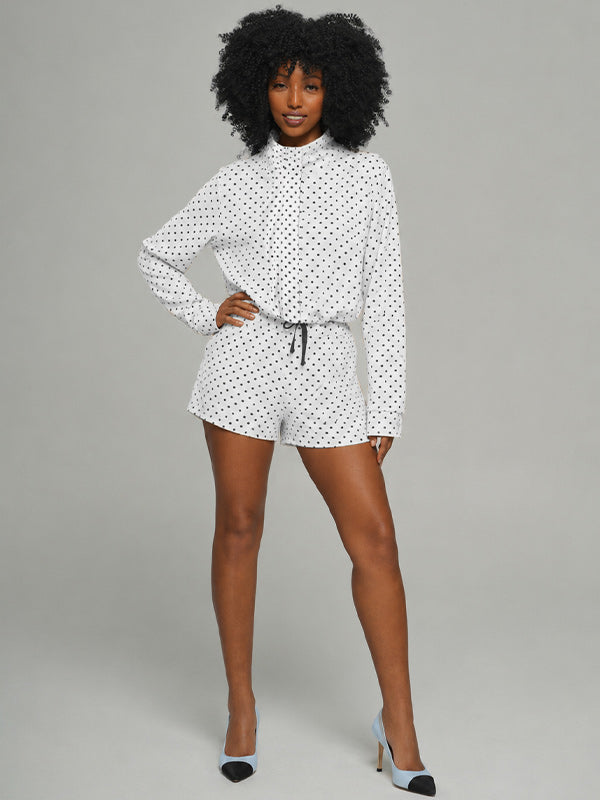 Dot Jacket & Shorts Set
