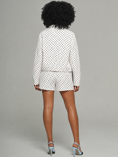 Dot Jacket & Shorts Set