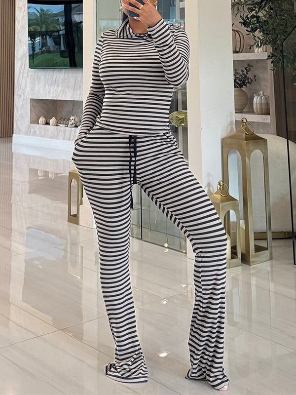 Stripe Hoodie & Pants Set