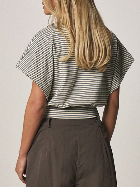 Stripe Cinched-Waist Top
