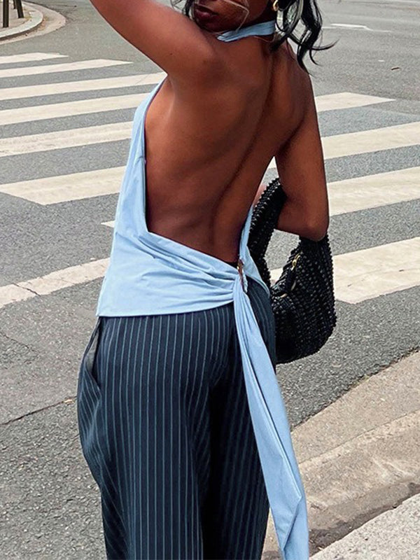 Cowl-Neck Halter Top