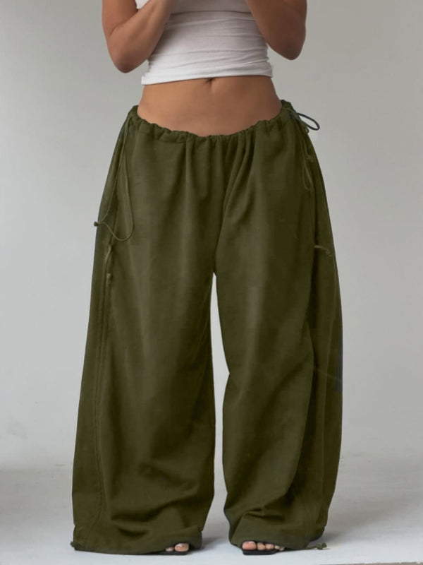 Drawstring Wide-Leg Pants