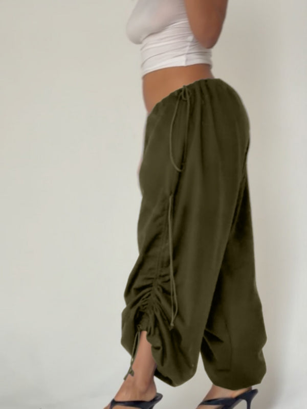Drawstring Wide-Leg Pants