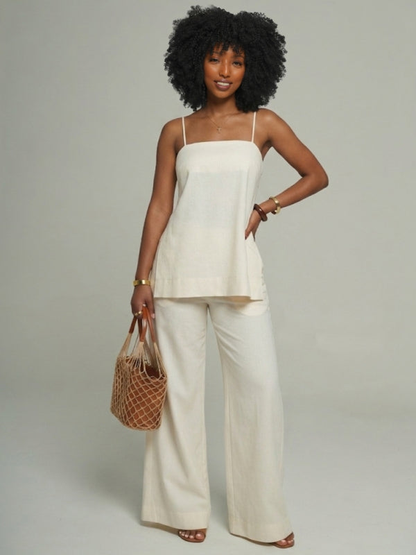 Side-Slit Cami Top & Pants Set
