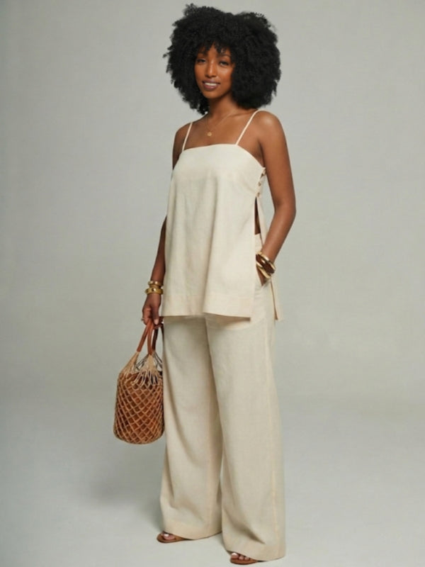 Side-Slit Cami Top & Pants Set