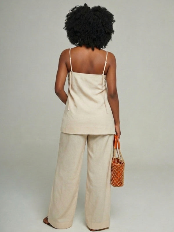 Side-Slit Cami Top & Pants Set