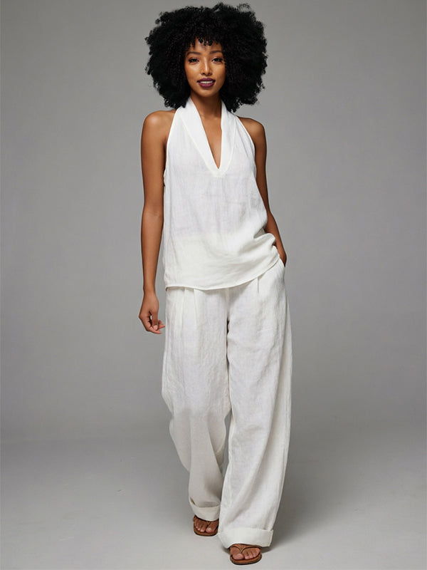 V-Neck Tank Top & Pants Set