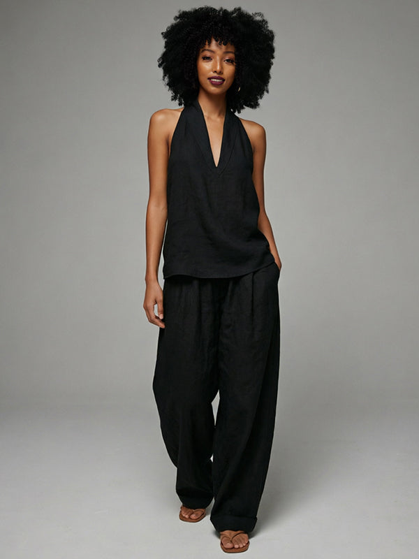 V-Neck Tank Top & Pants Set