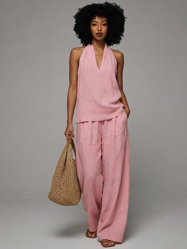 V-Neck Tank Top & Pants Set