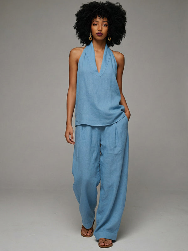 V-Neck Tank Top & Pants Set