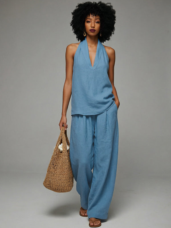 V-Neck Tank Top & Pants Set
