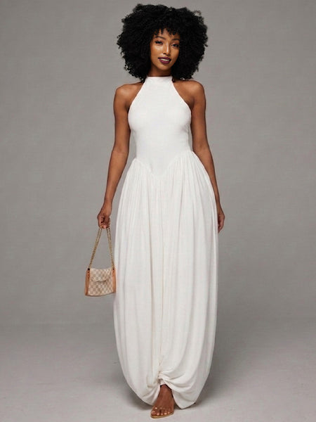 Ruched Combo Sleeveless Dress