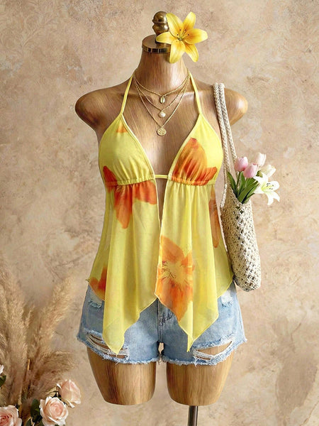 Printed Halter Top