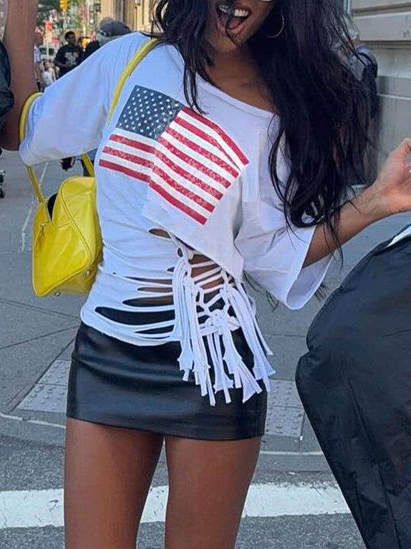 Boat-Neck Cutout Tee