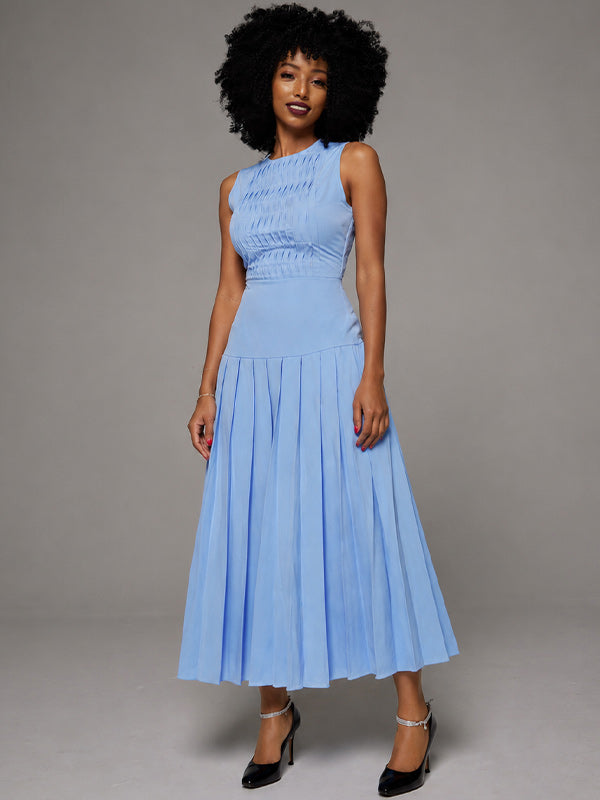 Sleeveless Pleated Dress