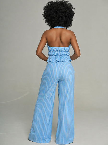 Stripe Halter Top & Pants Set