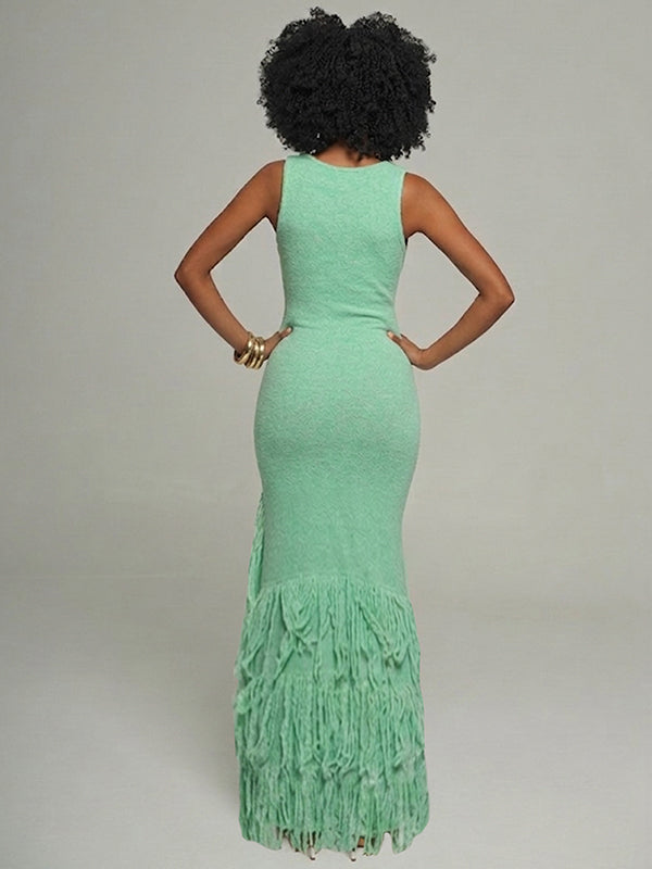 Fringe Sleeveless Dress