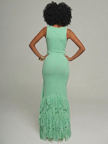 Fringe Sleeveless Dress