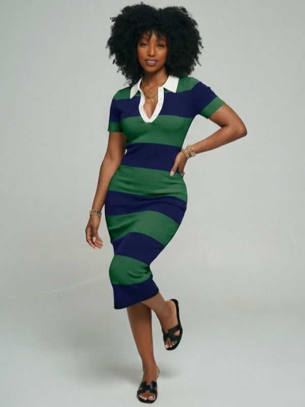Stripe Polo Dress